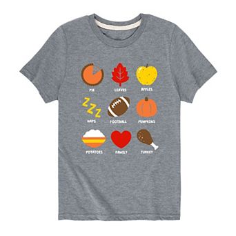 Boys 8-20 Thanksgiving Things Graphic Tee