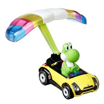 Mattel Hot Wheels Mario Kart Yoshi Sports Coupe Parafoil Die-Cast Car
