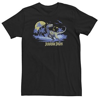 Big & Tall Jurassic Park Raptor Sunset Graphic Tee