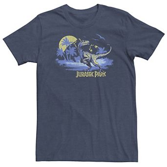 Big & Tall Jurassic Park Raptor Sunset Graphic Tee