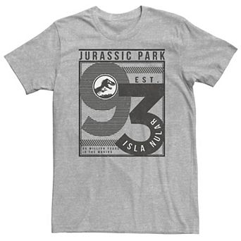 Big & Tall Jurassic Park Est. 93 Isla Nublar Poster Tee