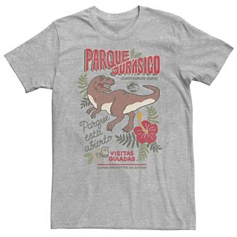 Big & Tall Jurassic Park Spanish Opening Day Poster Tee