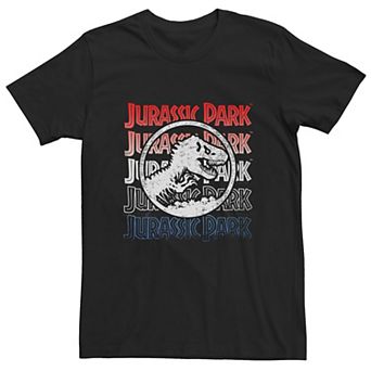 Big & Tall Jurassic Park Red White & Blue Graphic Tee