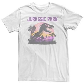 Big & Tall Jurassic Park Purple Hue Sunset Silhouette Tee