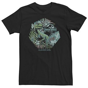 Big & Tall Jurassic Park Raptor Clever Girl Tropical Tee