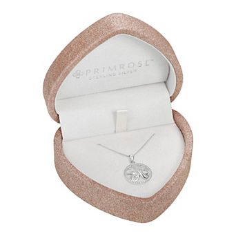 PRIMROSE Sterling Silver Cubic Zirconia Initial Pendant Necklace