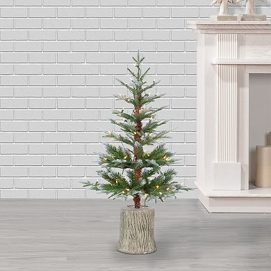 3-ft. Potted Frosted Pine LED Artificial Christmas Tree