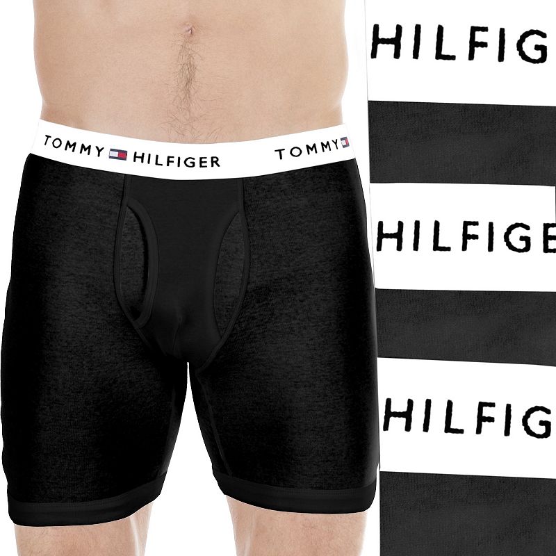 UPC 194999058460 product image for Men's Tommy Hilfiger 3-pack Cotton Classic Boxer Briefs, Size: XXL, Black | upcitemdb.com