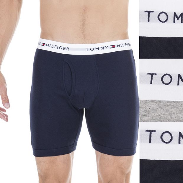 (取寄) トミーヒルフィガー メンズ コットン クラシックス 3-パック ボクサー ブリーフ   men Cotton Classics 3-Pack Boxer Brief Blue Wave Men's Tommy Hilfiger 3-pack Cotton Classic Boxer Briefs