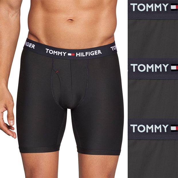Tommy Hilfiger Men's Micro Rib Underwear 3-Pack Boxer Briefs Dark Navy Sz.  XL