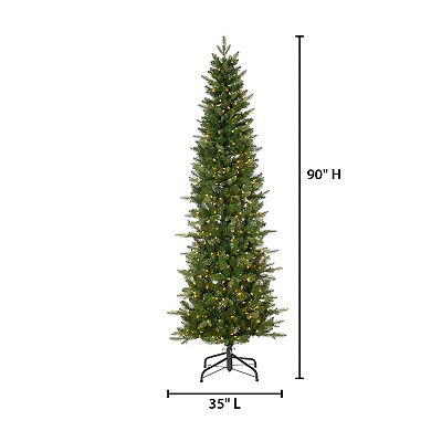 7.5-ft. Narrow Saginaw Pine 450-Light Artificial Christmas Tree