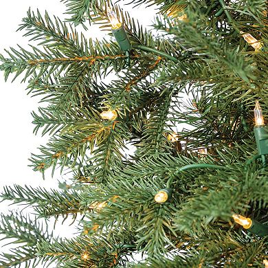 12-ft. Pre-Lit Narrow Jackson Pine 1,400-Light Artificial Christmas Tree