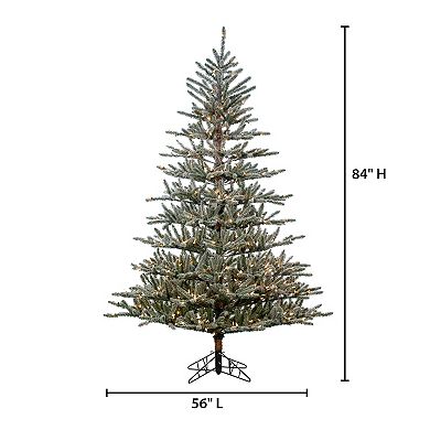 7-ft. Flocked Scotch Pine 450-Light Artificial Christmas Tree
