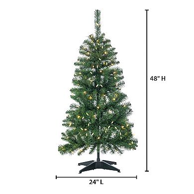 4-ft. Pop Up Pre-Lit Fir Artificial Christmas Tree