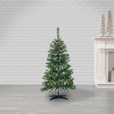 4-ft. Pop Up Pre-Lit Fir Artificial Christmas Tree