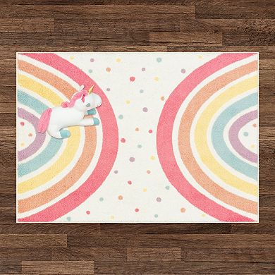 The Big One Kids™ Rug Rainbow Washable Shag
