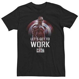 Big & Tall Marvel Falcon & The Winter Soldier Falcon "Let's Get To Work" Tee