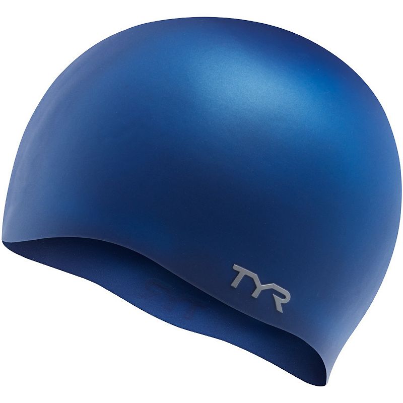 UPC 036702159814 product image for Men's TYR Wrinkle-Free Solid Silicone Swim Cap, Dark Blue | upcitemdb.com