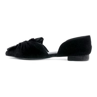 Rag & Co Baako Women's Suede Knotted Flats