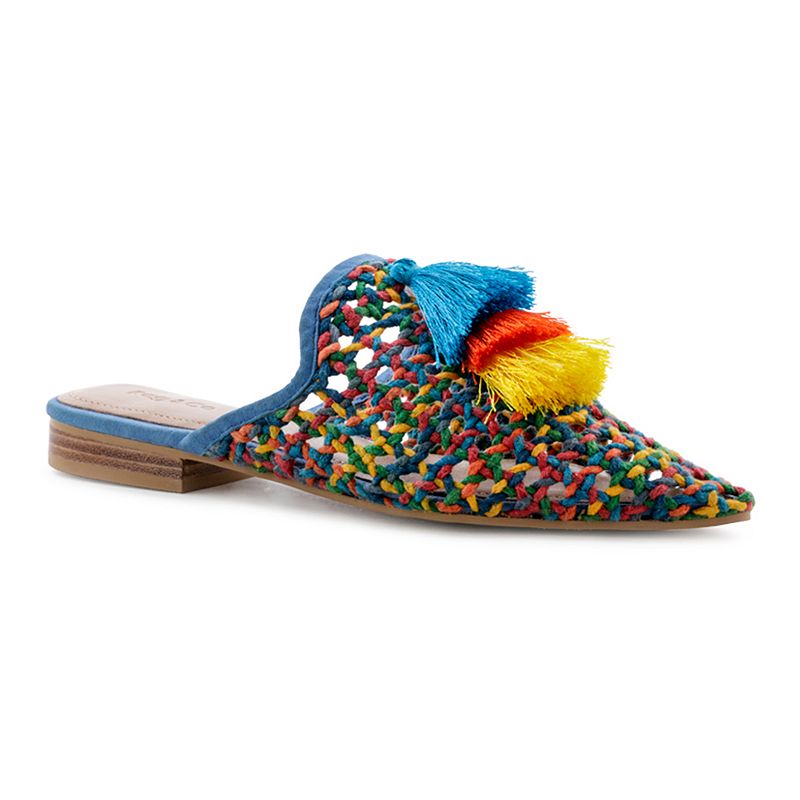 Rag & Co Zooey Womens Colorful Woven Mules, Size: 10, Multicolor