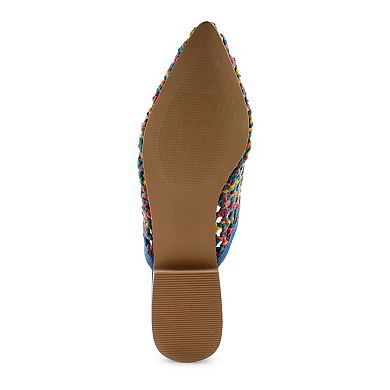 Rag & Co Zooey Women's Colorful Woven Mules