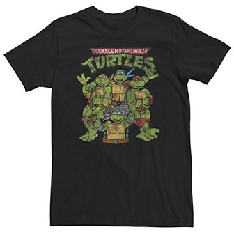 Big & Tall Teenage Mutant Ninja Turtles Retro Group Pose Tee