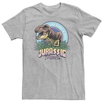 Big & Tall Jurassic Park Life Finds A Way Vibrant Tee