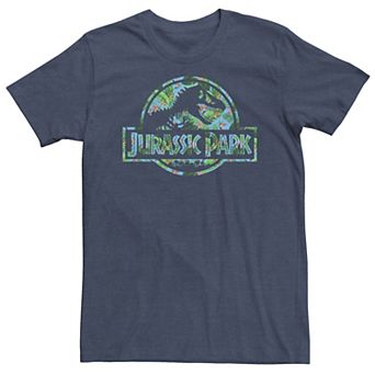 Big & Tall Jurassic Park Tropical Tree Fill Fossil Logo Tee
