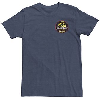 Big & Tall Jurassic Park Ranger Logo Black Badge Tee