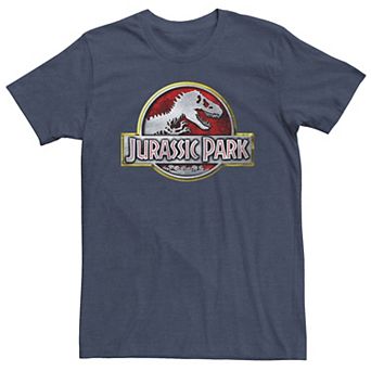 Big & Tall Jurassic Park Chrome Logo Tee