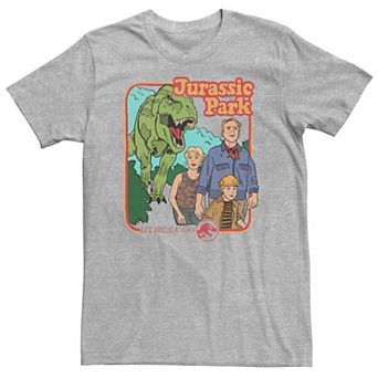 Big & Tall Jurassic Park Vintage Characters Life Finds A Way Tee