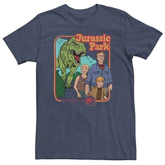Big & Tall Jurassic Park Vintage Characters Life Finds A Way Tee