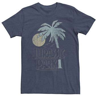 Big & Tall Jurassic Park Sunset Palm Tree Logo Tee