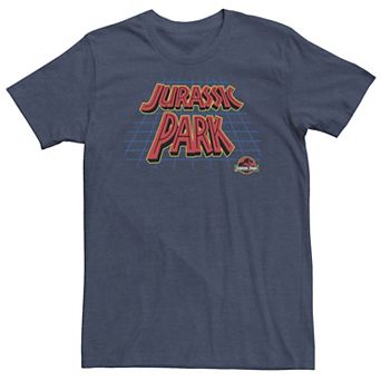 Big & Tall Jurassic Park Grid Logo Tee