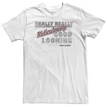Big & Tall Zoolander Really Ridiculously Good Looking Title Logo Tee