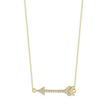 Sunkissed Sterling Cubic Zirconia Arrow Necklace
