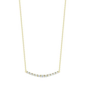 Sunkissed Sterling Cubic Zirconia Bar Necklace