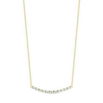 Sunkissed Sterling Cubic Zirconia Bar Necklace
