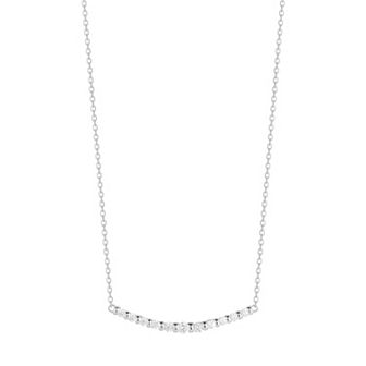 Sunkissed Sterling Cubic Zirconia Bar Necklace