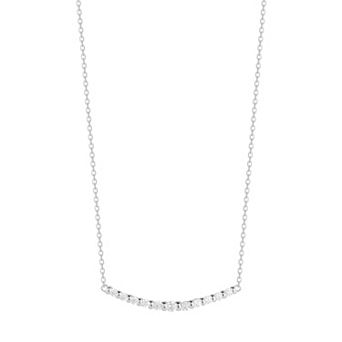Sunkissed Sterling Cubic Zirconia Bar Necklace