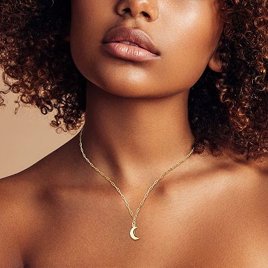 Sunkissed Sterling Crescent Moon Link Chain Necklace