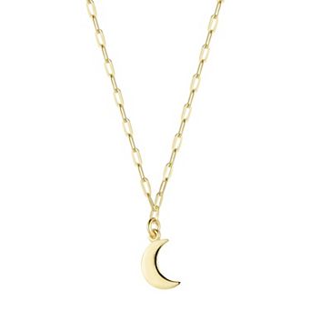 Sunkissed Sterling Crescent Moon Link Chain Necklace