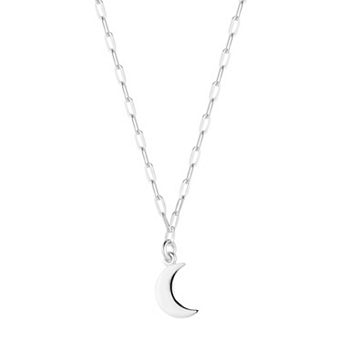 Sunkissed Sterling Crescent Moon Link Chain Necklace