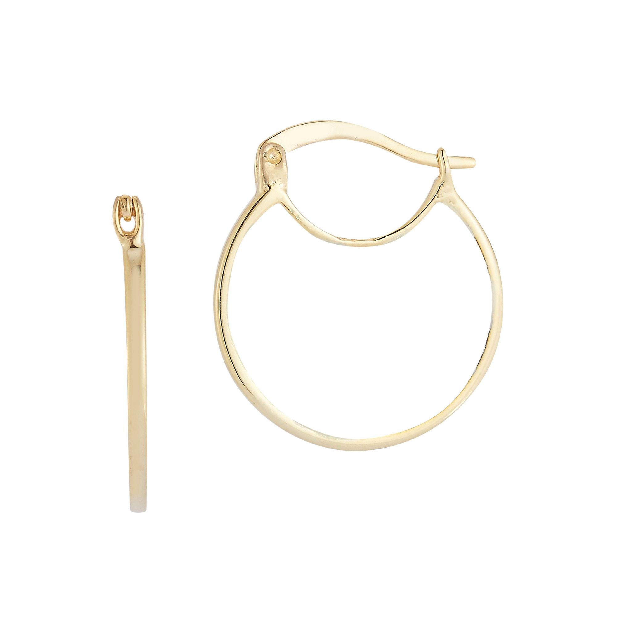Sunkissed Sterling 14k Gold Over Silver Enamel Hoop Earrings, Womens, Gold