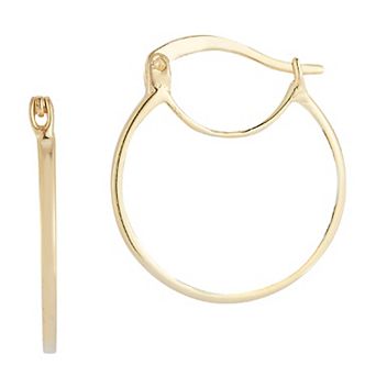 Sunkissed Sterling 14k Gold Over Silver Enamel Hoop Earrings
