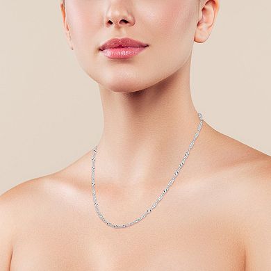 Sunkissed Sterling Singapore Chain Necklace