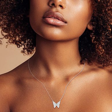 Sunkissed Sterling Cubic Zirconia Butterfly Necklace