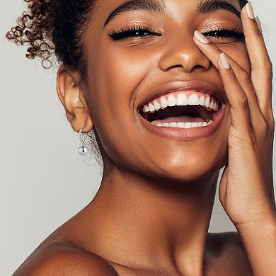 Sunkissed Sterling Ball Hoop Drop Earrings