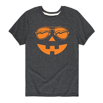 Boys 8-20 Hipster Pumpkin Face Graphic Tee