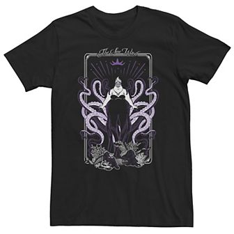Big & Tall Disney The Little Mermaid Ursula Tarot Card Poster Tee